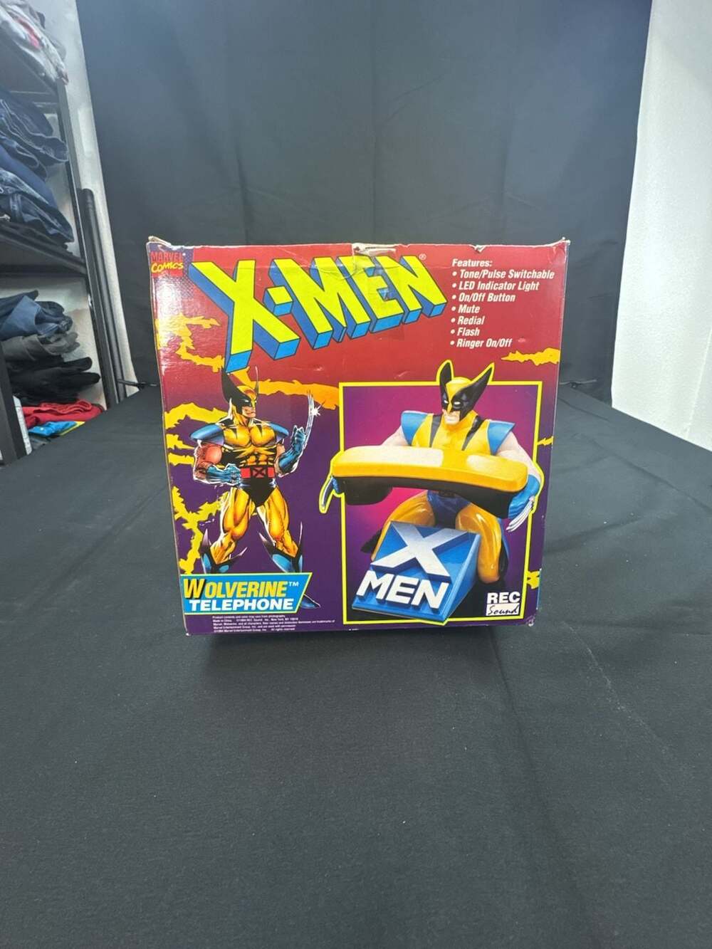 Vintage 1994 Marvel X-Men Wolverine Corded Telephone REC Sound XWT-100 Open Box
